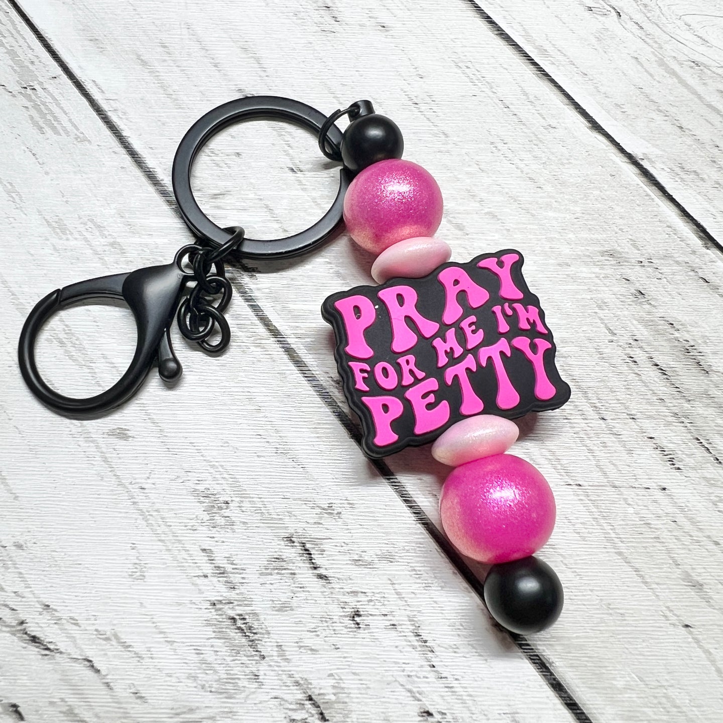 I'm Petty Black Keychain Bar